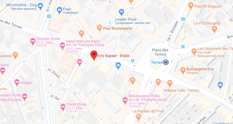 Пекарня Eric Kayser по адресу 19 avenue des Ternes в Париже Пекарня Eric Kayser по адресу 19 avenue des Ternes