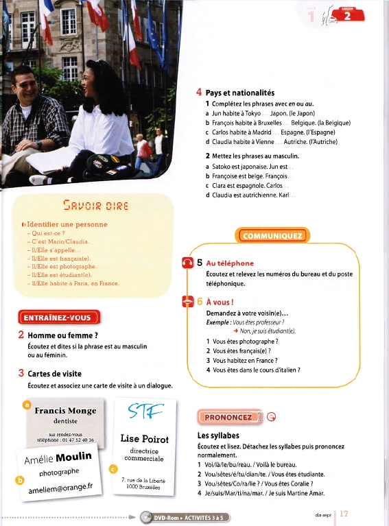 Правила и упражнения в учебнике Le Nouveau Taxi