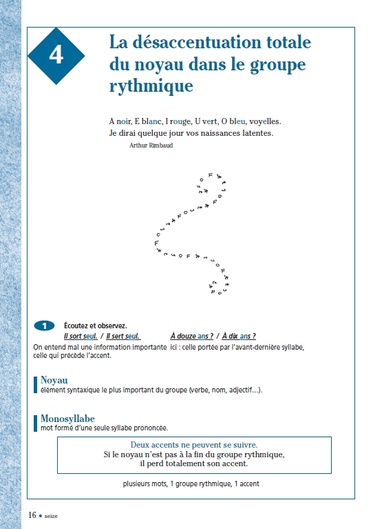 Пятый урок в учебнике Phonétique progressive du français