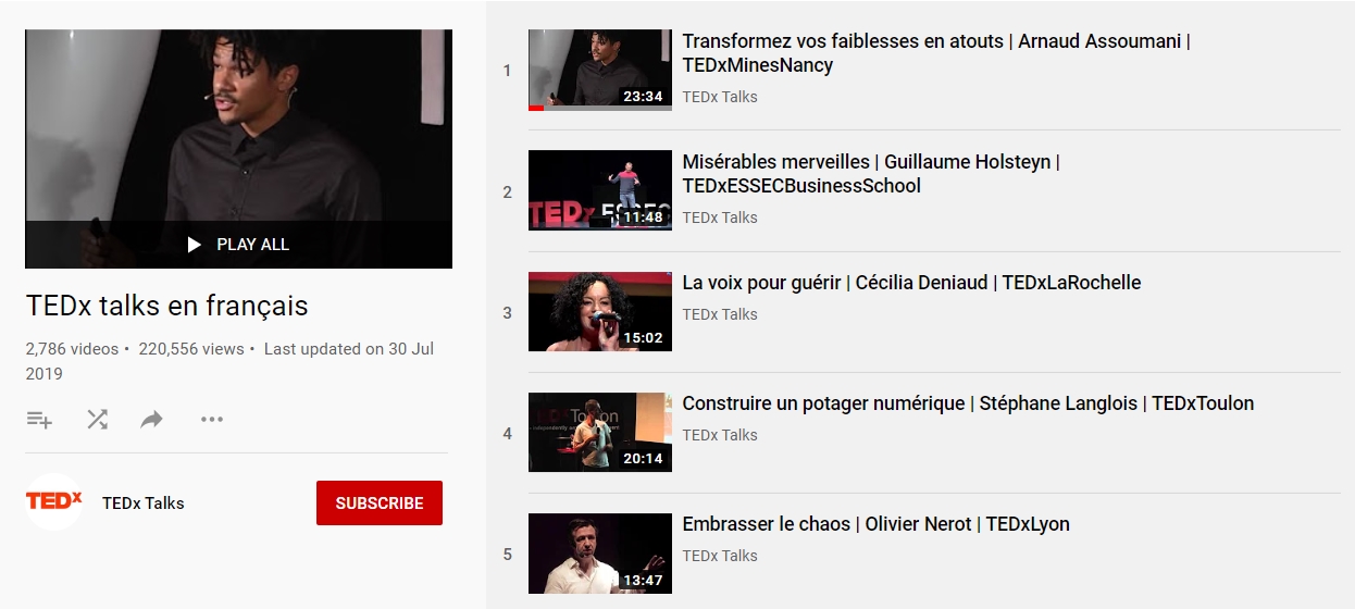 TED Talks на французском